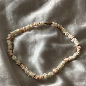 Elegant Cream and Pink Shell Necklace